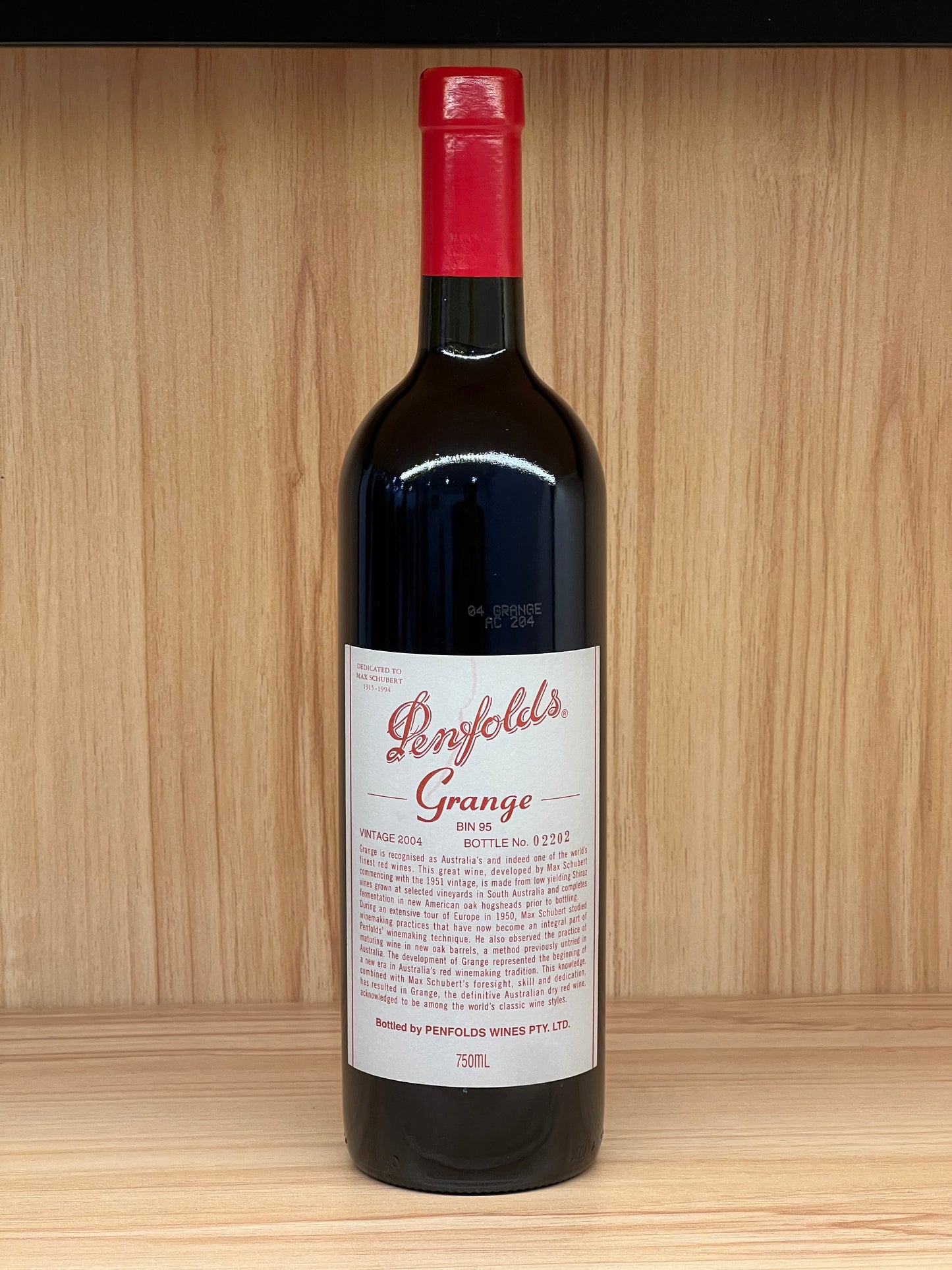 2004 Penfolds Bin 95 Grange Shiraz 750ml