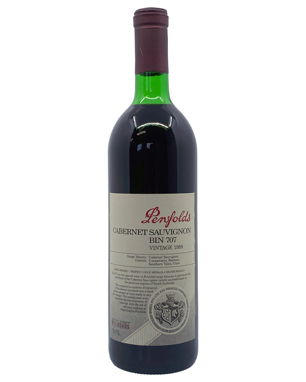 1988 Penfolds Bin 707 Cabernet Sauvignon 750ml