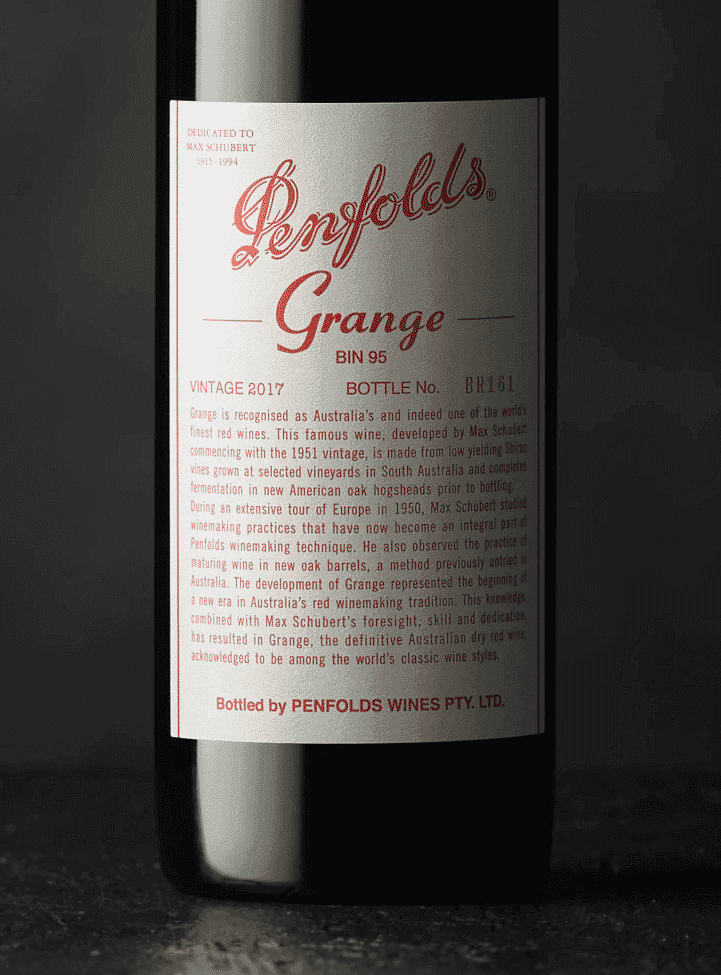 2017 Penfolds Bin 95 Grange Shiraz 750ml Gift Box