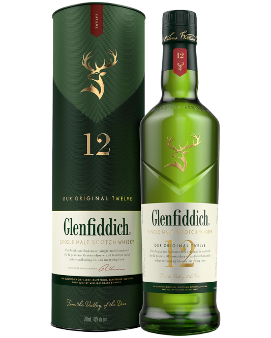 Glenfiddich 12 Year Old Single Malt Scotch Whisky 750ml